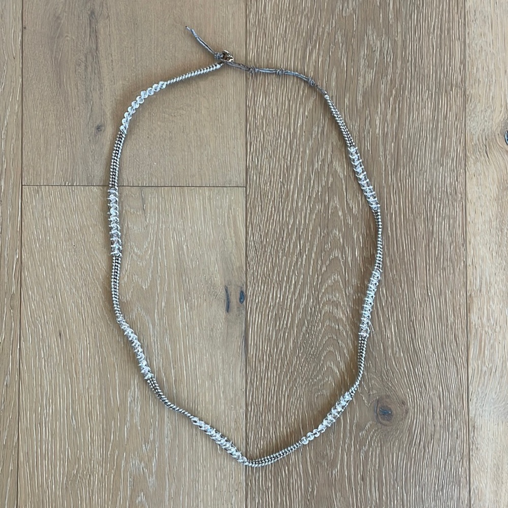 Silver and Crystal Intricate Designed Necklace